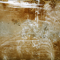 Image showing Brown grunge textured background with scratches and grain.