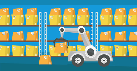 Image showing Warehouse transportation robot.