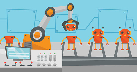 Image showing Robotic production line for assembly of toys.