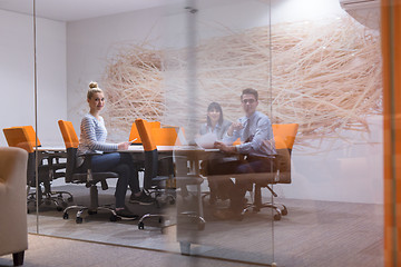 Image showing Business Team At A Meeting at modern office building