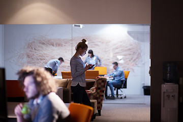 Image showing Business Team At A Meeting at modern office building