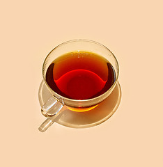 Image showing cup of tea with long shadow