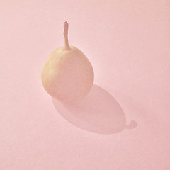 Image showing Illustration with pear on pink background