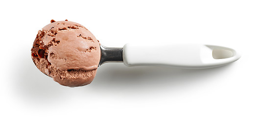 Image showing chocolate ice cream scoop