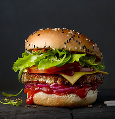 Image showing fresh tasty burger