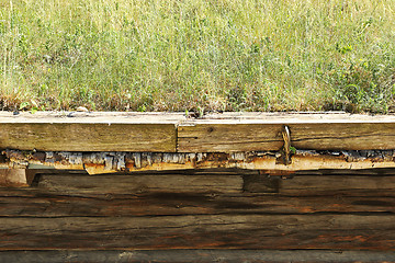 Image showing detail of norwegian traditional roof