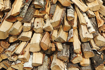 Image showing stack of fire wood