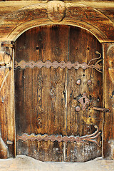 Image showing beautiful old wooden door