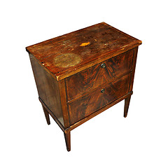 Image showing old damaged wooden chest