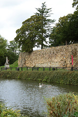 Image showing Norman remains of the surrounding wall of Tonbridge Castle