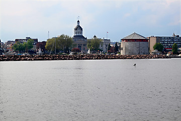 Image showing Skyline Downtown Kingston in the cloudy afternoon of Victoria Day 
