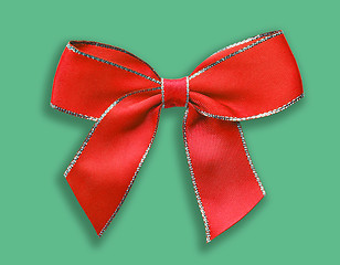 Image showing red decorative bow