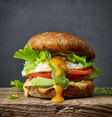 Image showing fresh vegetarian burger