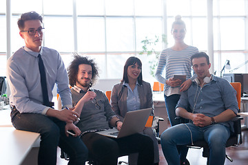 Image showing Portrait of a business team At A Meeting