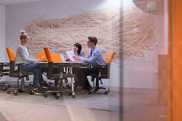 Image showing Business Team At A Meeting at modern office building