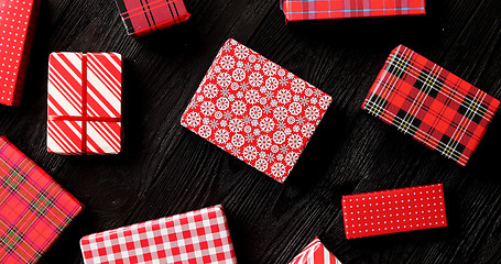 Image showing Gifts wrapped in festive paper