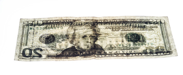 Image showing see through US 20 dollar bill