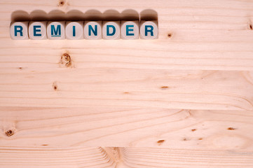 Image showing reminder word template