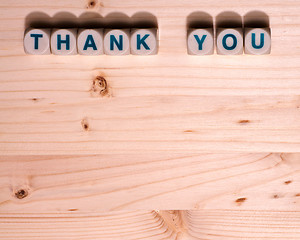 Image showing Thank you word template