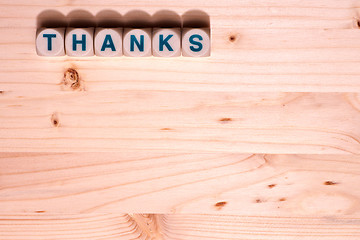 Image showing Thanks word template