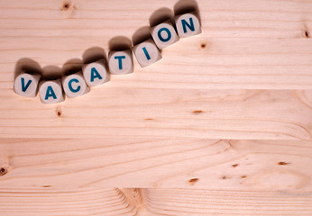 Image showing Vacation word template