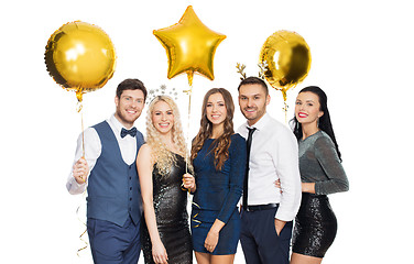 Image showing friends at christmas or new year party