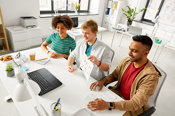 Image showing creative team having video conference at office