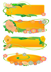 Image showing Floral Banner Frames Gold