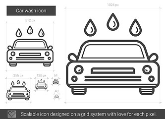 Image showing Car wash line icon.