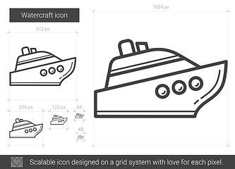 Image showing Watercraft line icon.