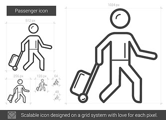 Image showing Passenger line icon.