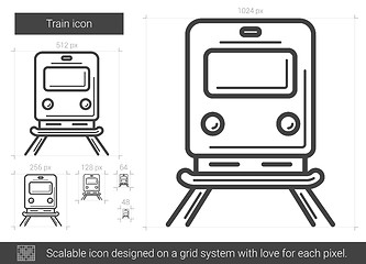 Image showing Train line icon.