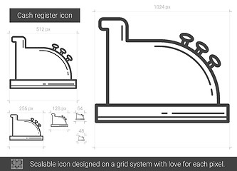 Image showing Cash register line icon.