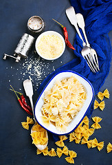 Image showing Pasta sprinkled with cheese 