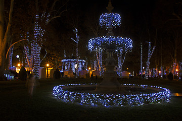 Image showing Advent in Zagreb - Zrinjevac park decorated by Christmas lights 