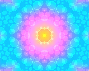 Image showing Colorful background with concentric pattern