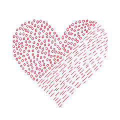 Image showing Heart from abstract pattern on white background