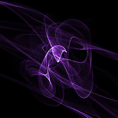 Image showing Abstract lilac fume shapes background