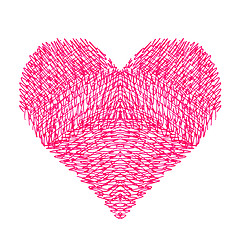 Image showing Abstract bright heart on white background