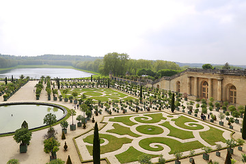 Image showing The famous gardens of the Royal Palace of Versailles near Paris