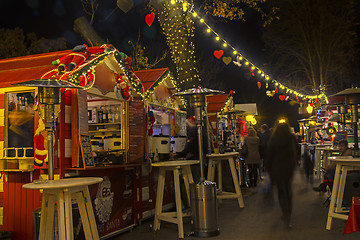 Image showing Advent in Zagreb - Night view from the Strossmayer Promenade at 