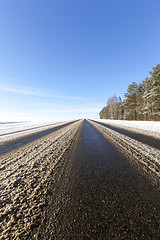 Image showing Snow on the road