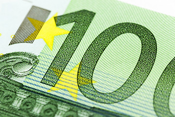 Image showing one hundred euro close-up