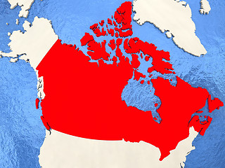 Image showing Canada on map