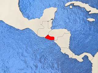 Image showing El Salvador on map