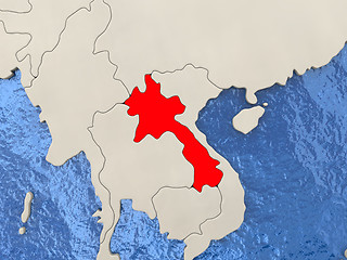 Image showing Laos on map
