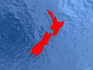 Image showing New Zealand on map