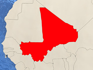 Image showing Mali on map