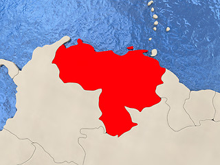 Image showing Venezuela on map