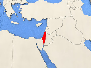 Image showing Israel on map